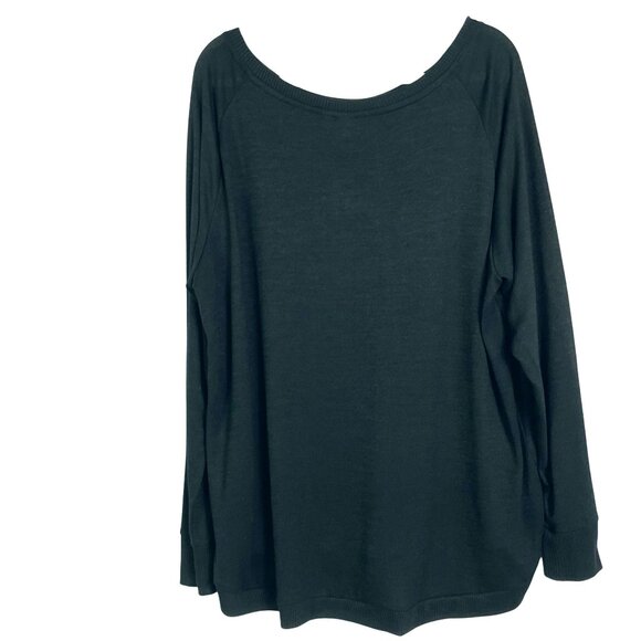 NWT GAP Long-sleeve Soft-spun Raglan Black Crewneck Sweater, Women's XL - Picture 6 of 11